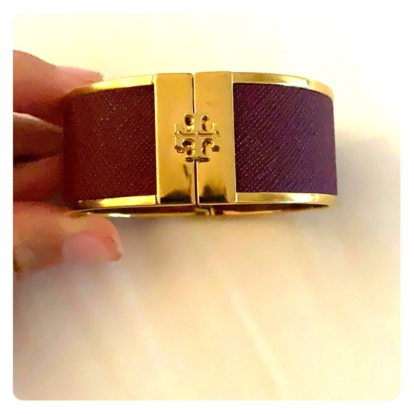 Tory Burch Jewelry - Brand new Burgundy Tory Burch bracelet/cuff!